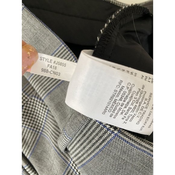 J.Crew Cameron Cropped Pants 4 Plaid High Rise Grey - Picture 9 of 12